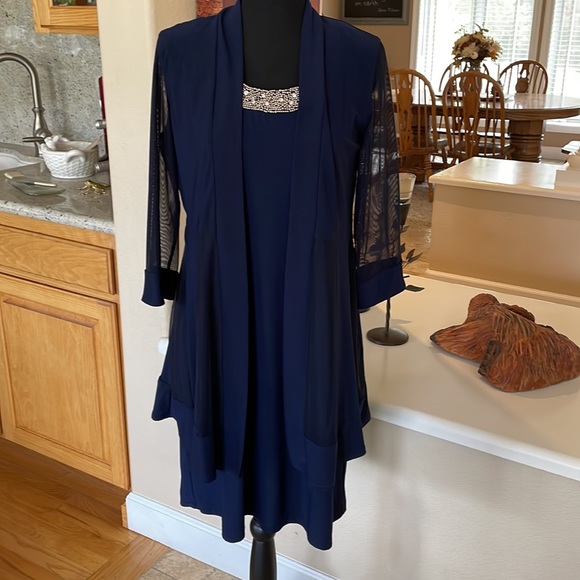 R & M Ladies dress with duster jacket embellished. - Picture 4 of 15
